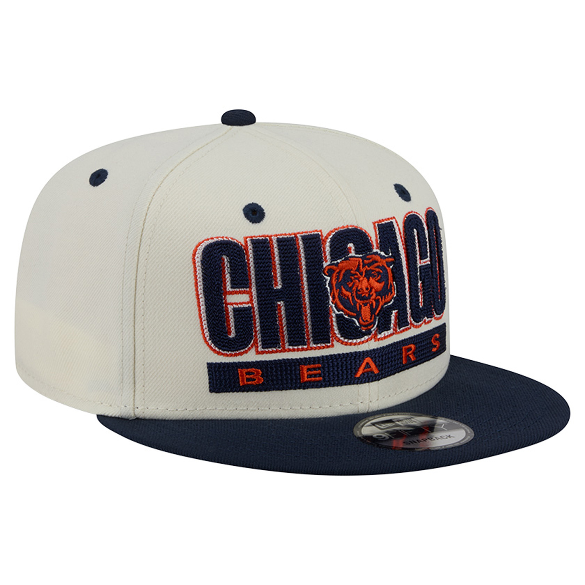 New Era Men's Cream/Navy Chicago Bears Classic 9FIFTY Snapback Hat - Cream, Navy