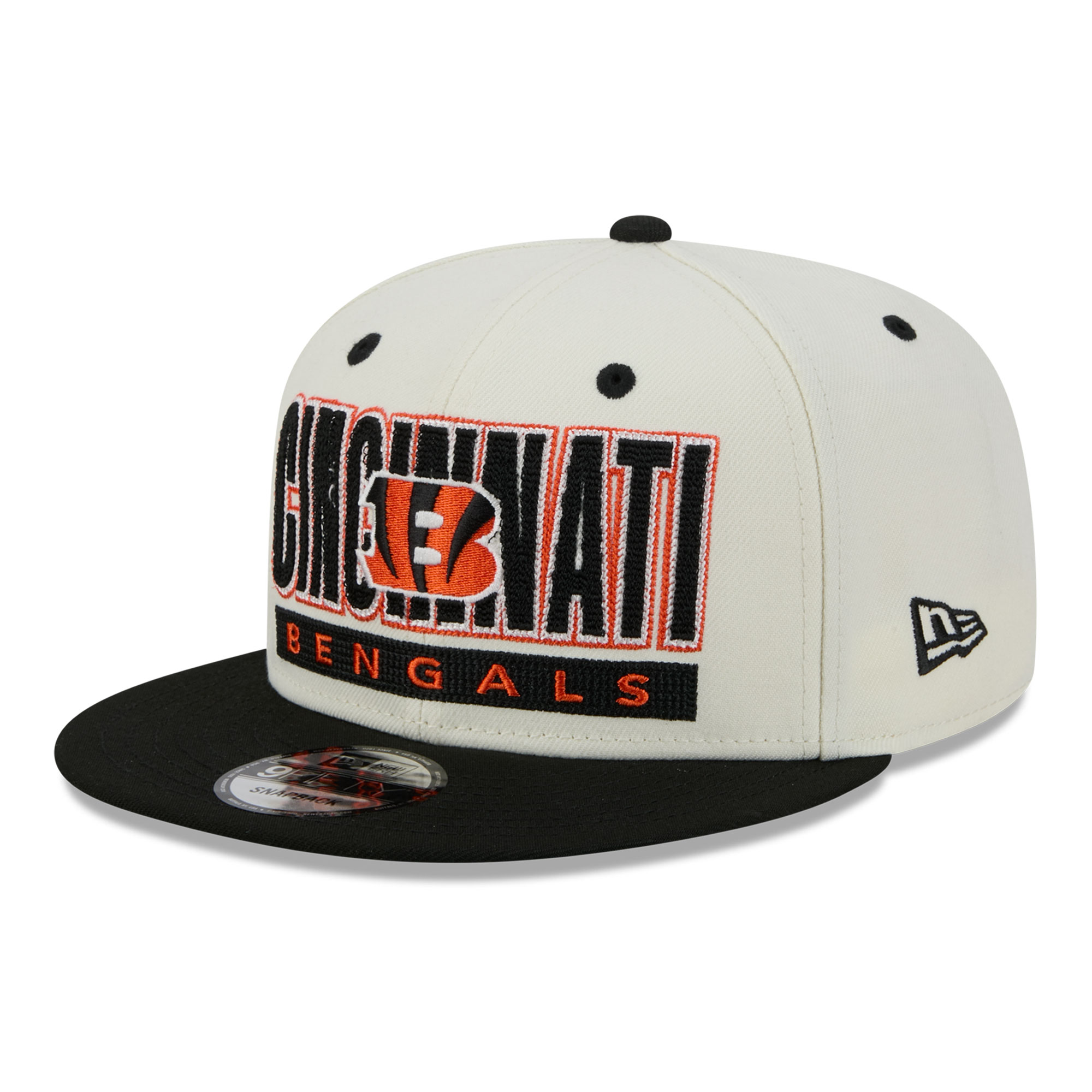 Men's New Era Cream/Black Cincinnati Bengals Classic 9FIFTY Snapback Hat