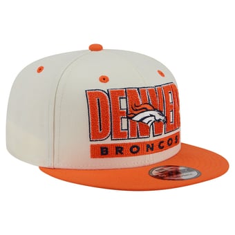 Men's New Era Cream/Orange Denver Broncos Classic 9FIFTY Snapback Hat