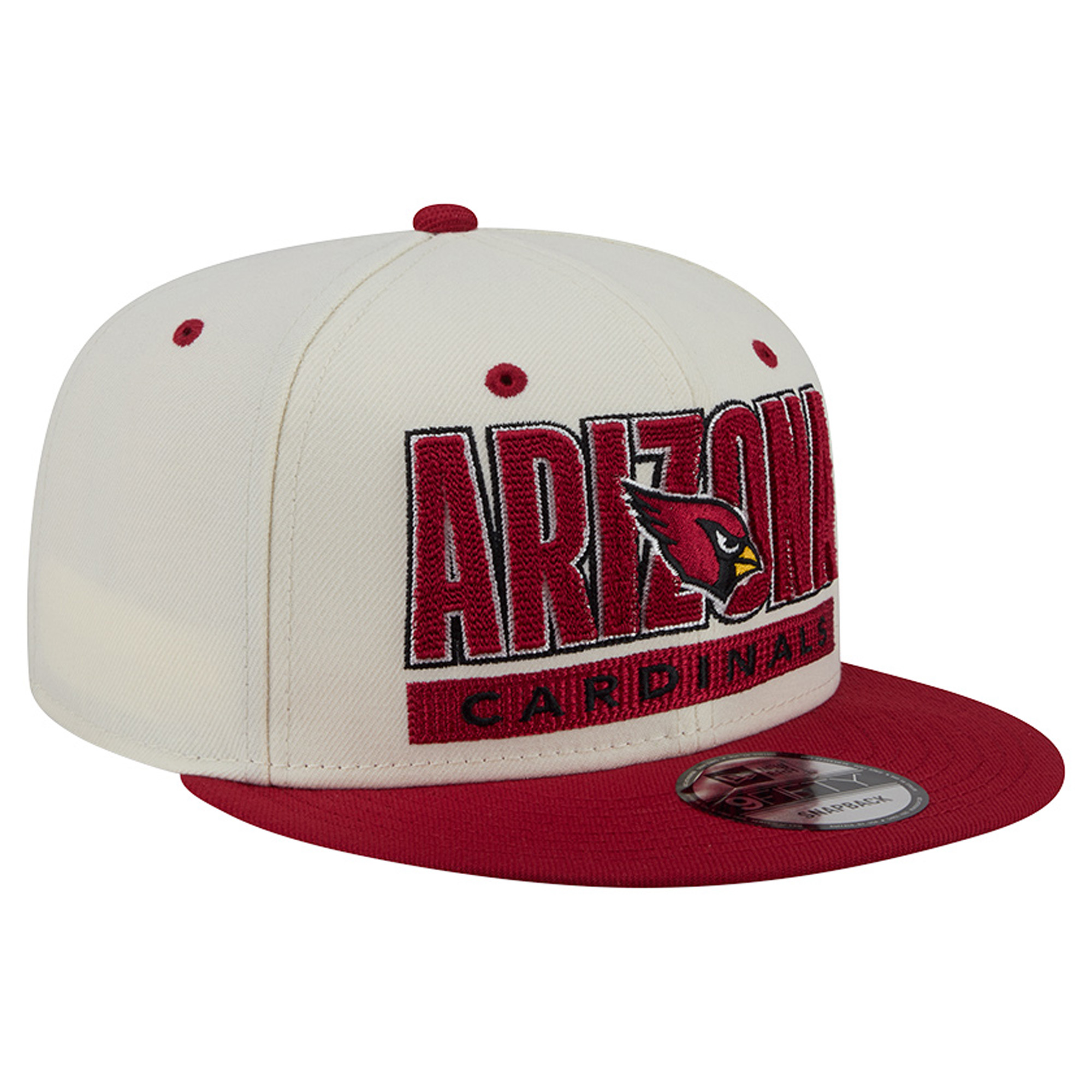 Men's New Era Cream/Cardinal Arizona Cardinals Classic 9FIFTY Snapback Hat