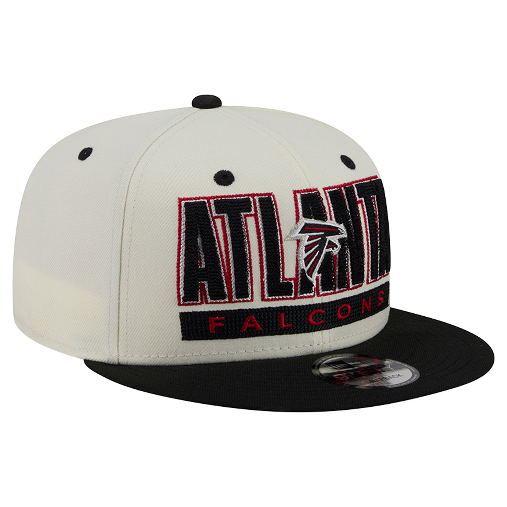 Men's New Era Cream/Black Atlanta Falcons Classic 9FIFTY Snapback Hat