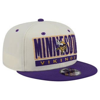 Men's New Era Cream/Purple Minnesota Vikings Classic 9FIFTY Snapback Hat