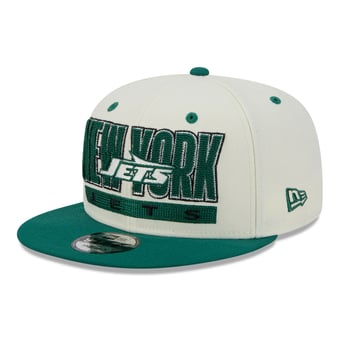 Men's New Era Cream/Green New York Jets Classic 9FIFTY Snapback Hat