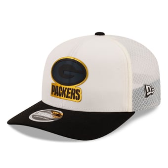 Men's New Era Cream/Black Green Bay Packers Color Pop 9SEVENTY Adjustable Hat