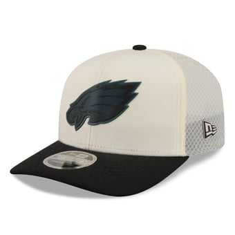 Men's New Era Cream/Black Philadelphia Eagles Color Pop 9SEVENTY Adjustable Hat