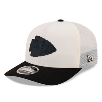 Men's New Era Cream/Black Kansas City Chiefs Color Pop 9SEVENTY Adjustable Hat