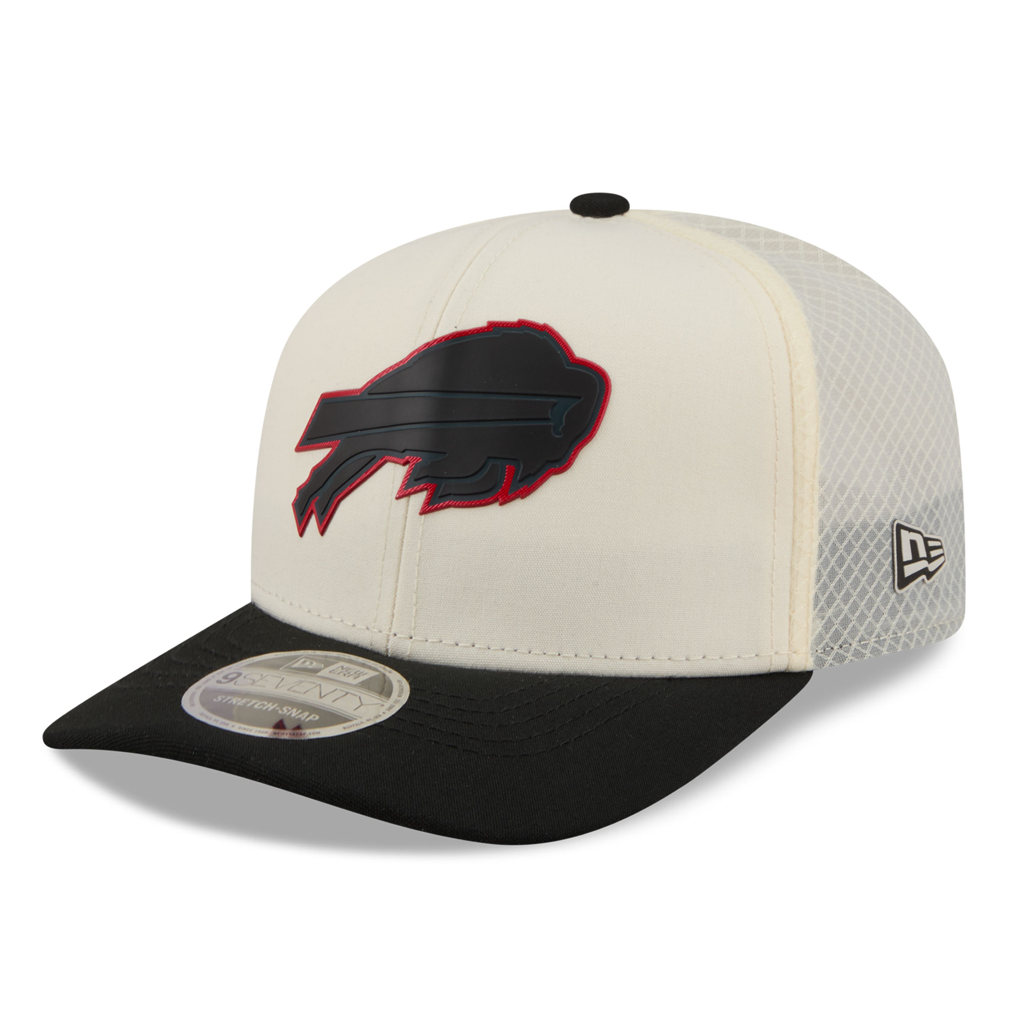 New Era Men's Cream/Black Buffalo Bills Color Pop 9SEVENTY Adjustable Hat - Cream, Black