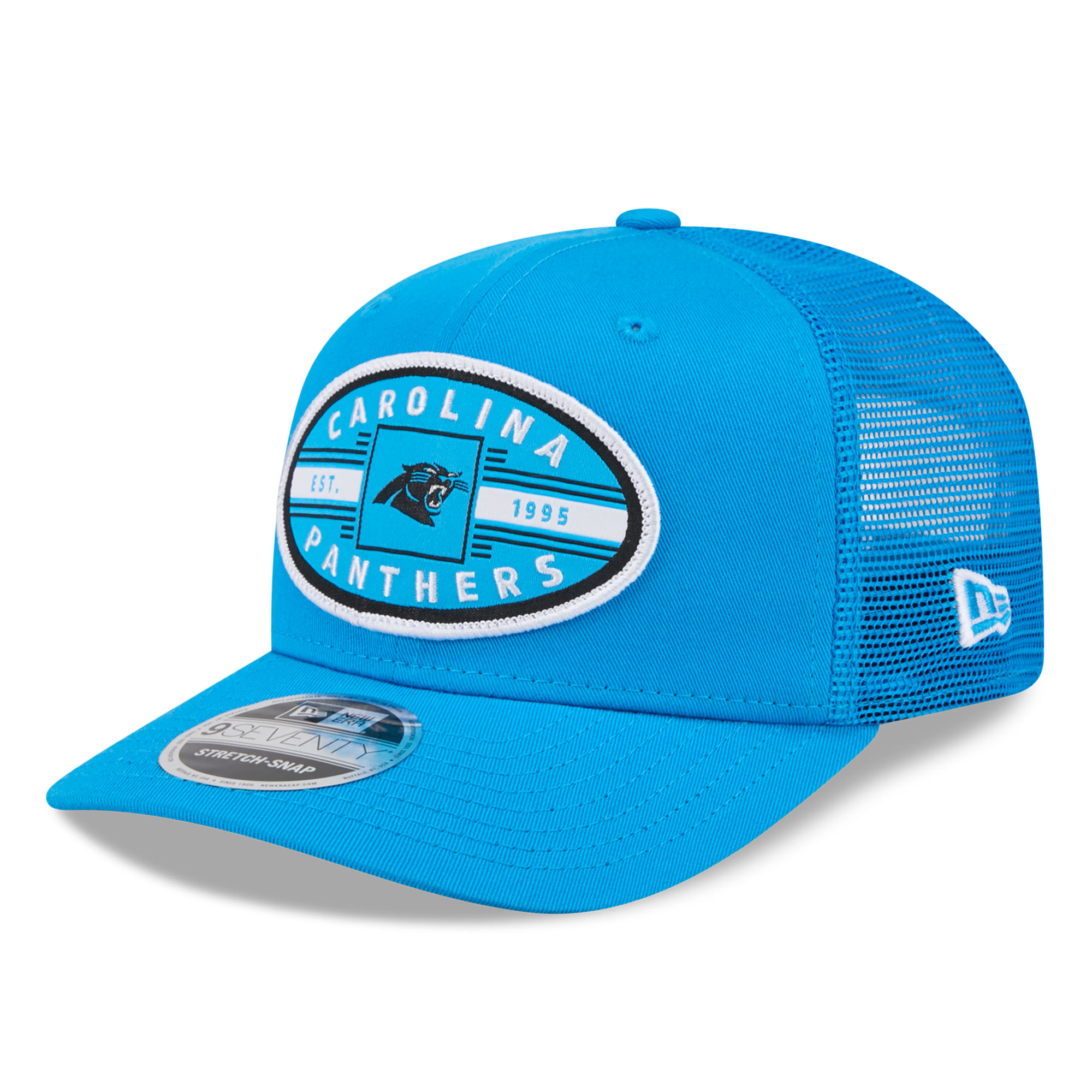Men's New Era Royal Carolina Panthers Collegiate 9SEVENTY Trucker Hat