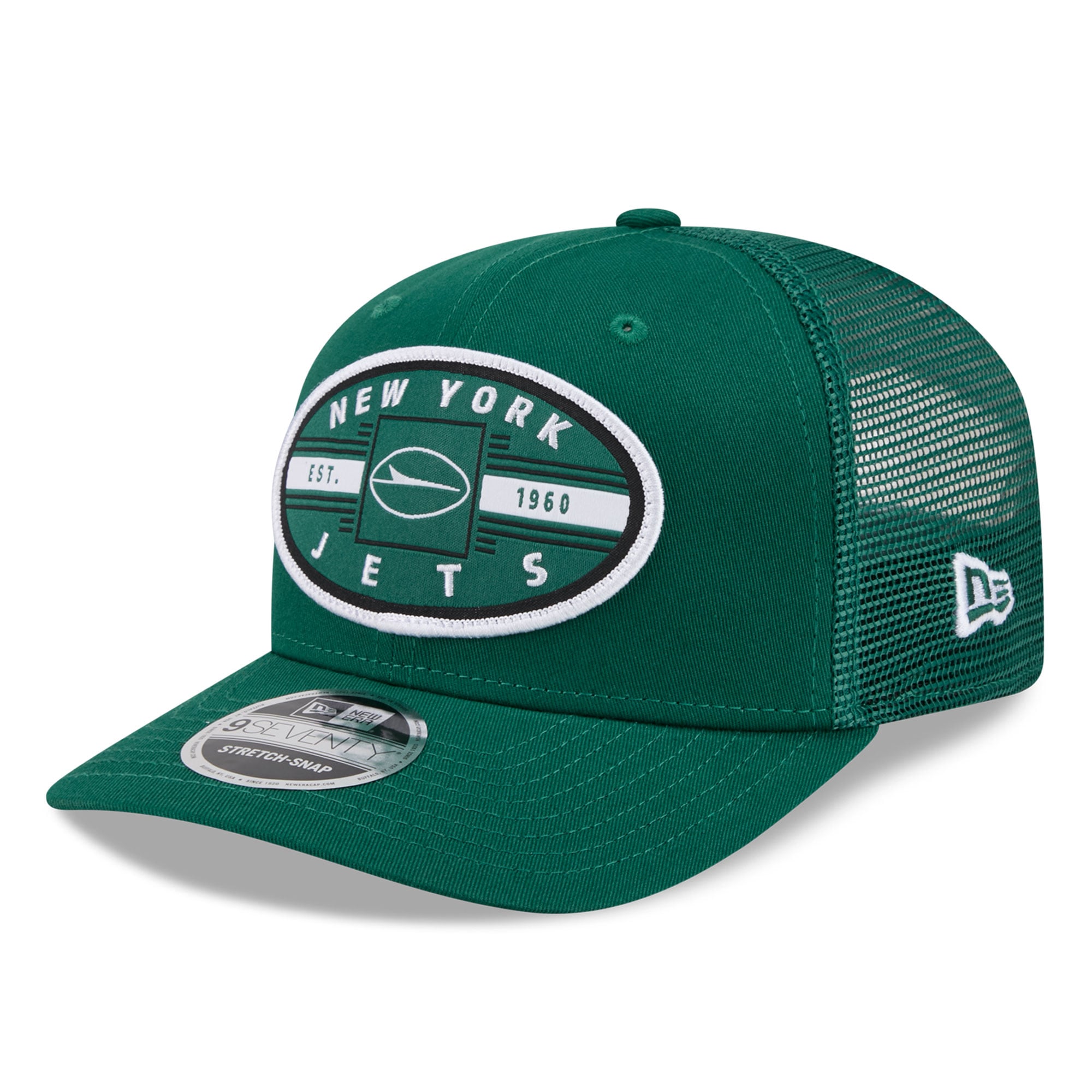 Men's New Era Green New York Jets Collegiate 9SEVENTY Trucker Hat