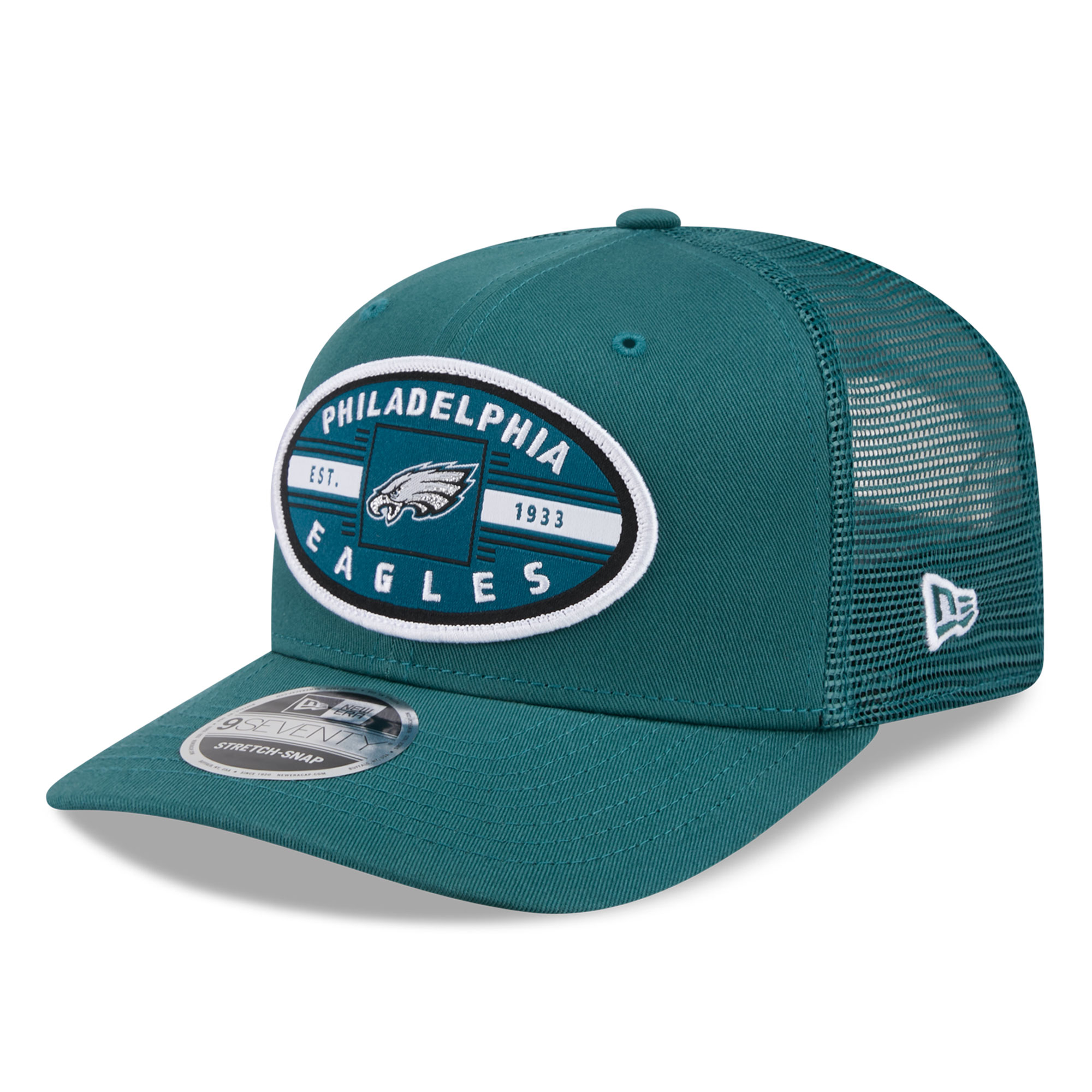 Men's New Era Midnight Green Philadelphia Eagles Collegiate 9SEVENTY Trucker Hat