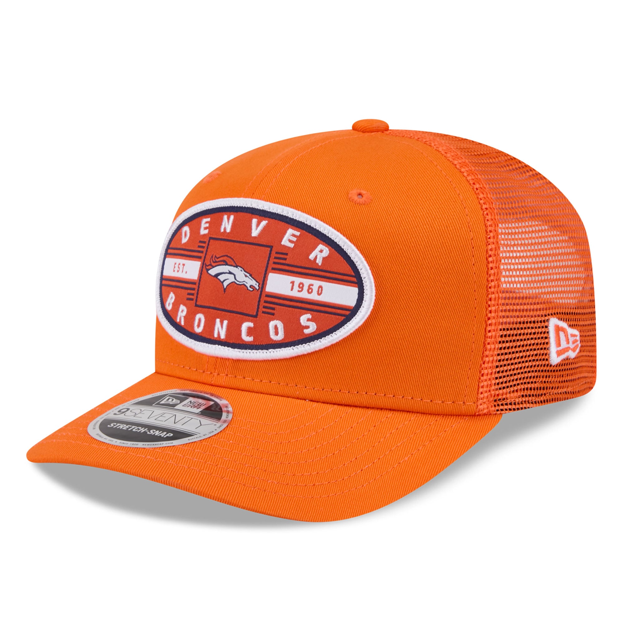 Men's New Era Orange Denver Broncos Collegiate 9SEVENTY Trucker Hat