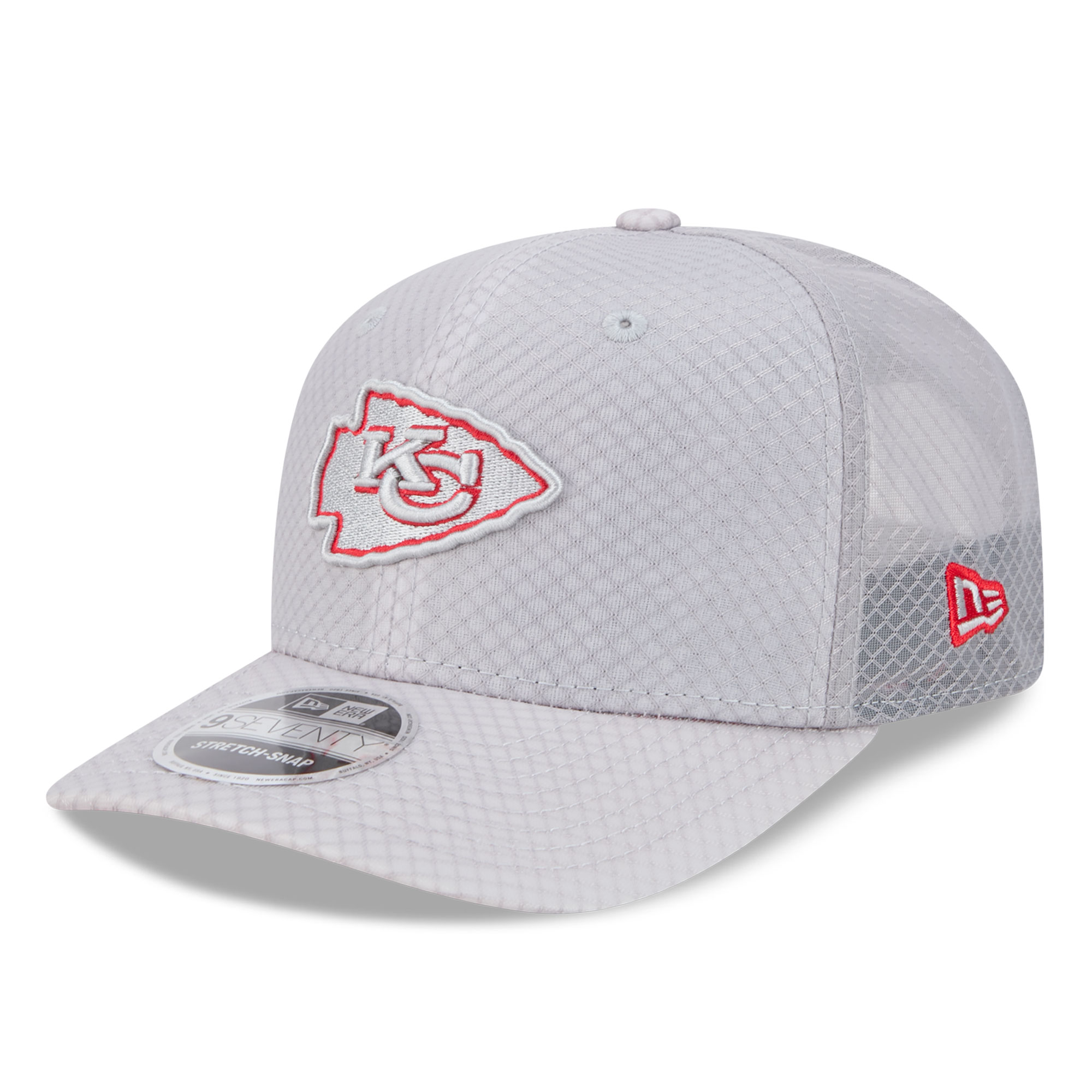 Men's New Era Gray Kansas City Chiefs Jock 9SEVENTY Adjustable Hat