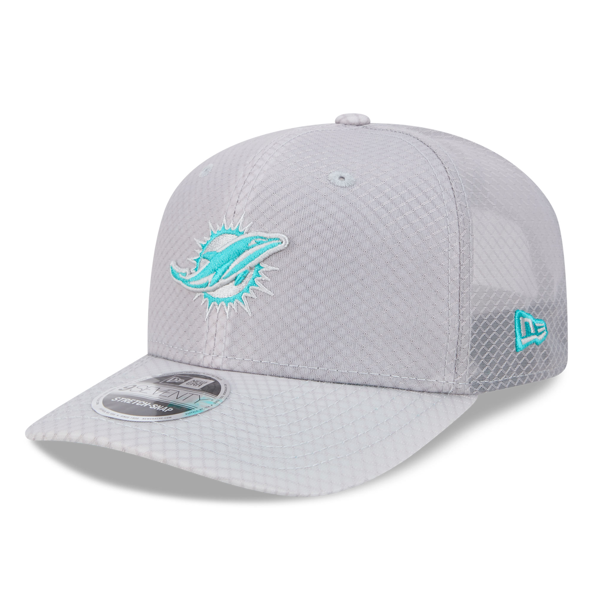 Men's New Era Gray Miami Dolphins Jock 9SEVENTY Adjustable Hat