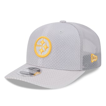 Men's New Era Gray Pittsburgh Steelers Jock 9SEVENTY Adjustable Hat