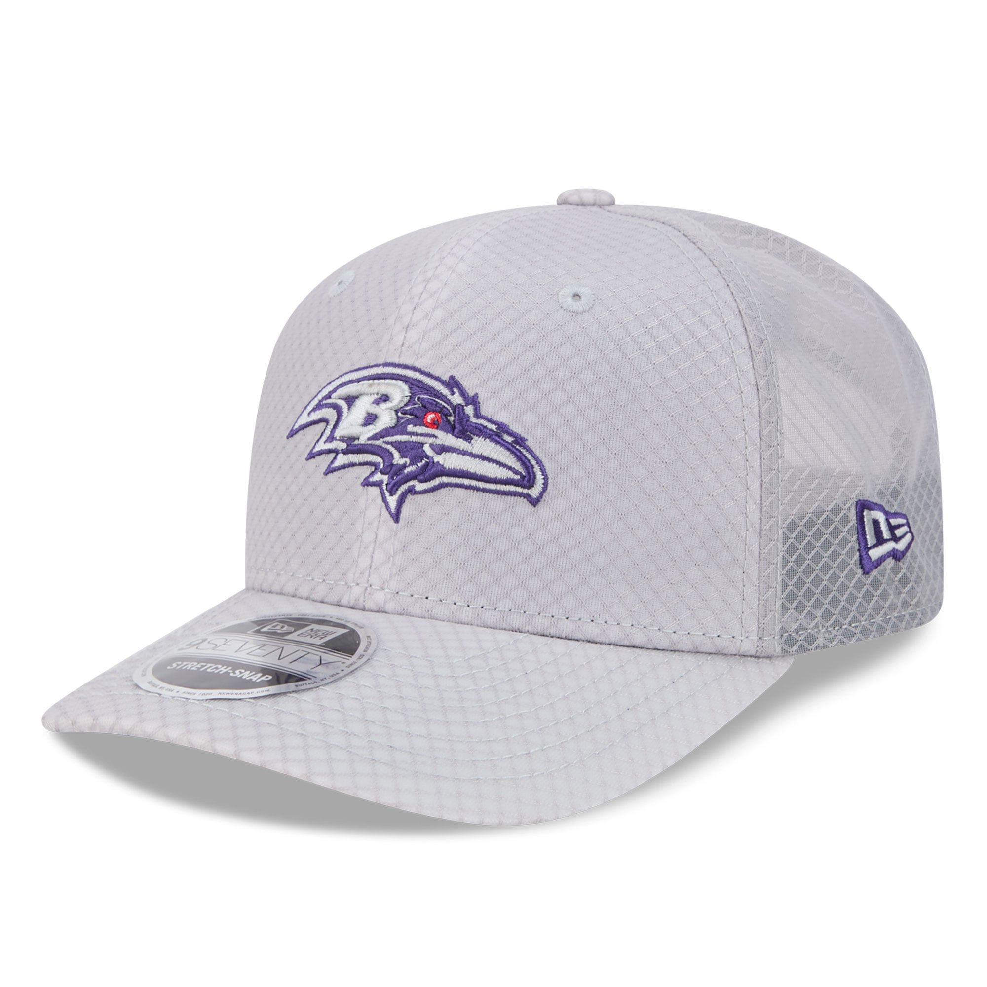 Men's New Era Gray Baltimore Ravens Jock 9SEVENTY Adjustable Hat