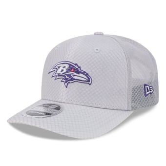 Men's New Era Gray Baltimore Ravens Jock 9SEVENTY Adjustable Hat
