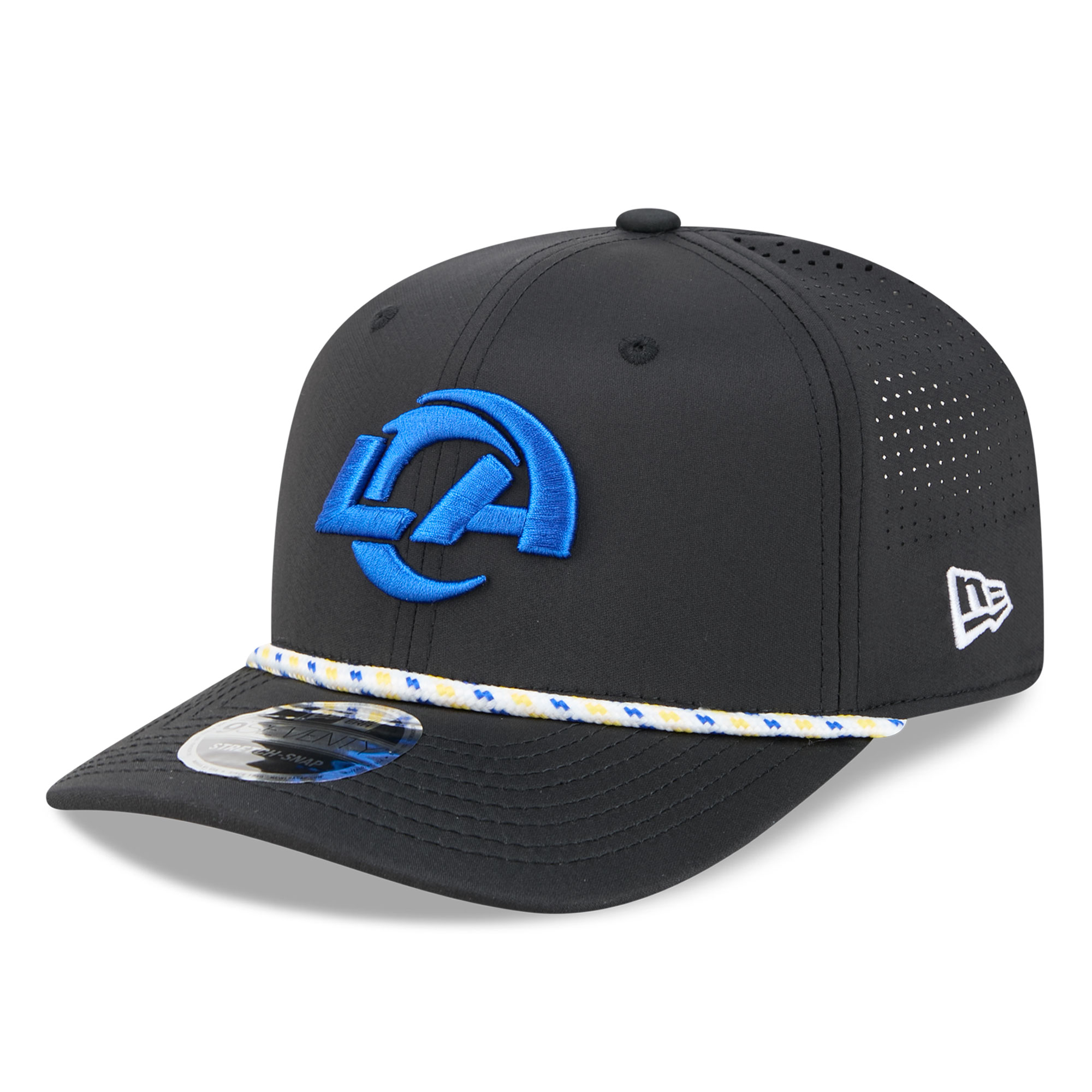 Men's New Era Black Los Angeles Rams 9SEVENTY Adjustable Hat