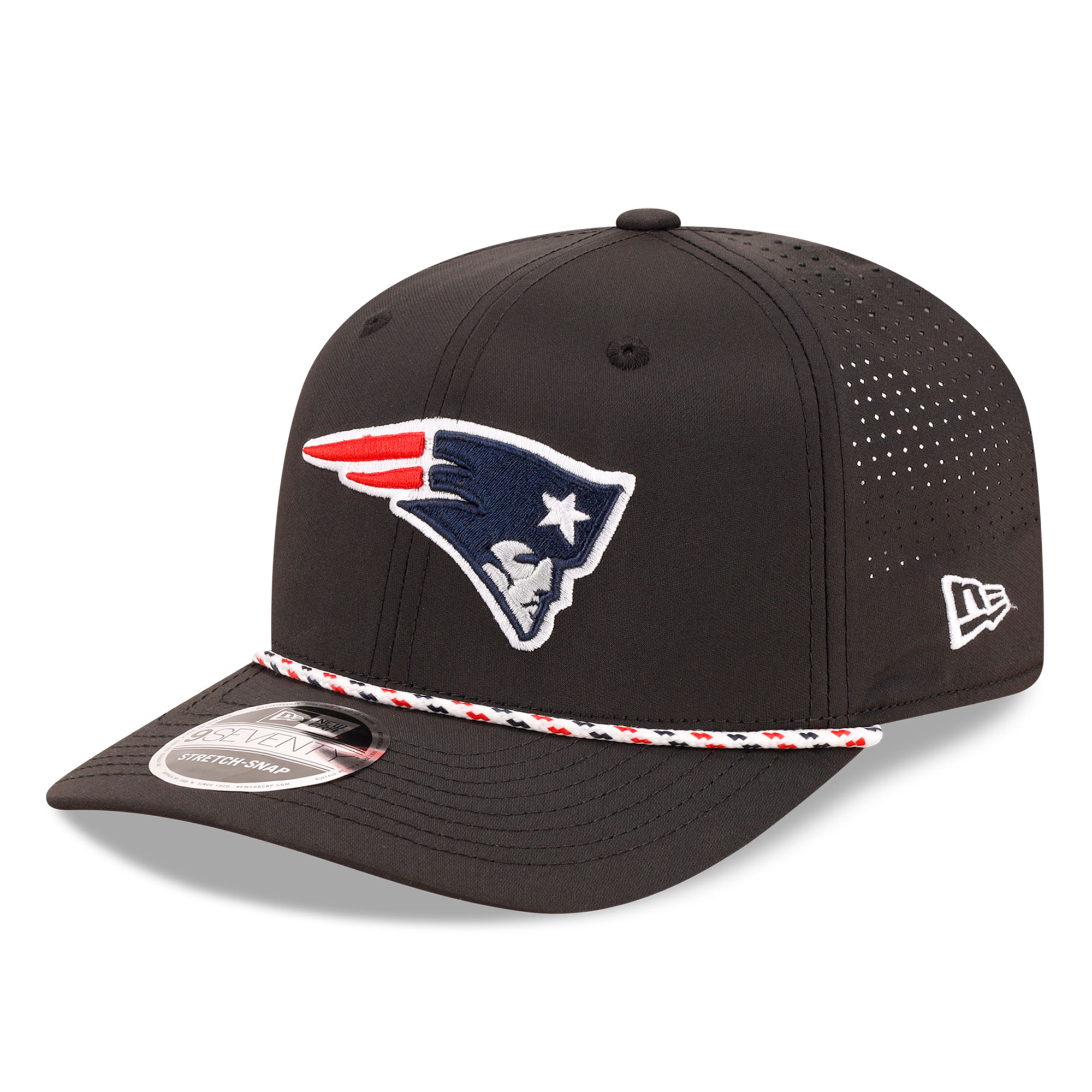 Men's New Era Black New England Patriots 9SEVENTY Adjustable Hat