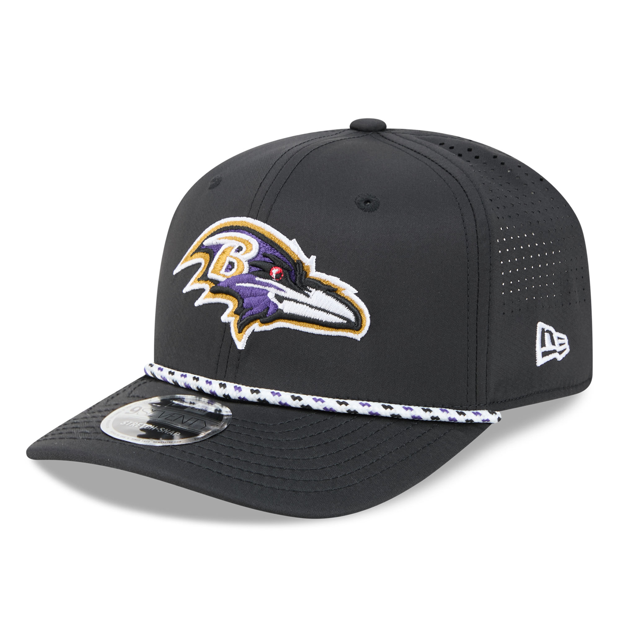 Men's New Era Black Baltimore Ravens 9SEVENTY Adjustable Hat