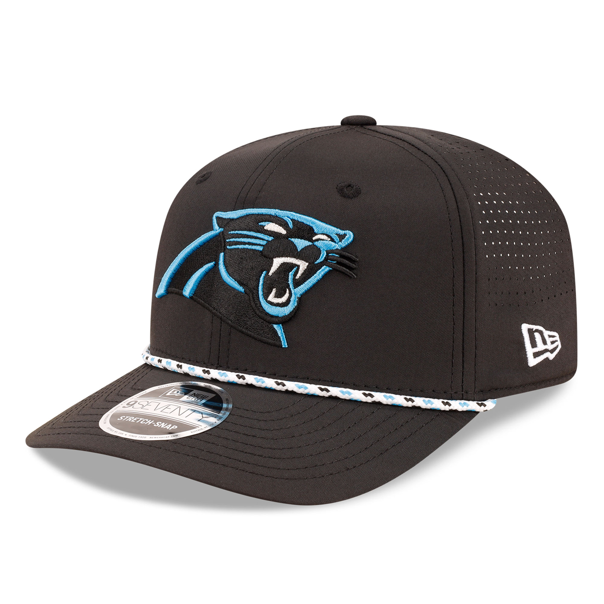 Men's New Era Black Carolina Panthers 9SEVENTY Adjustable Hat