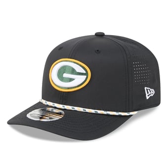 Men's New Era Black Green Bay Packers 9SEVENTY Adjustable Hat