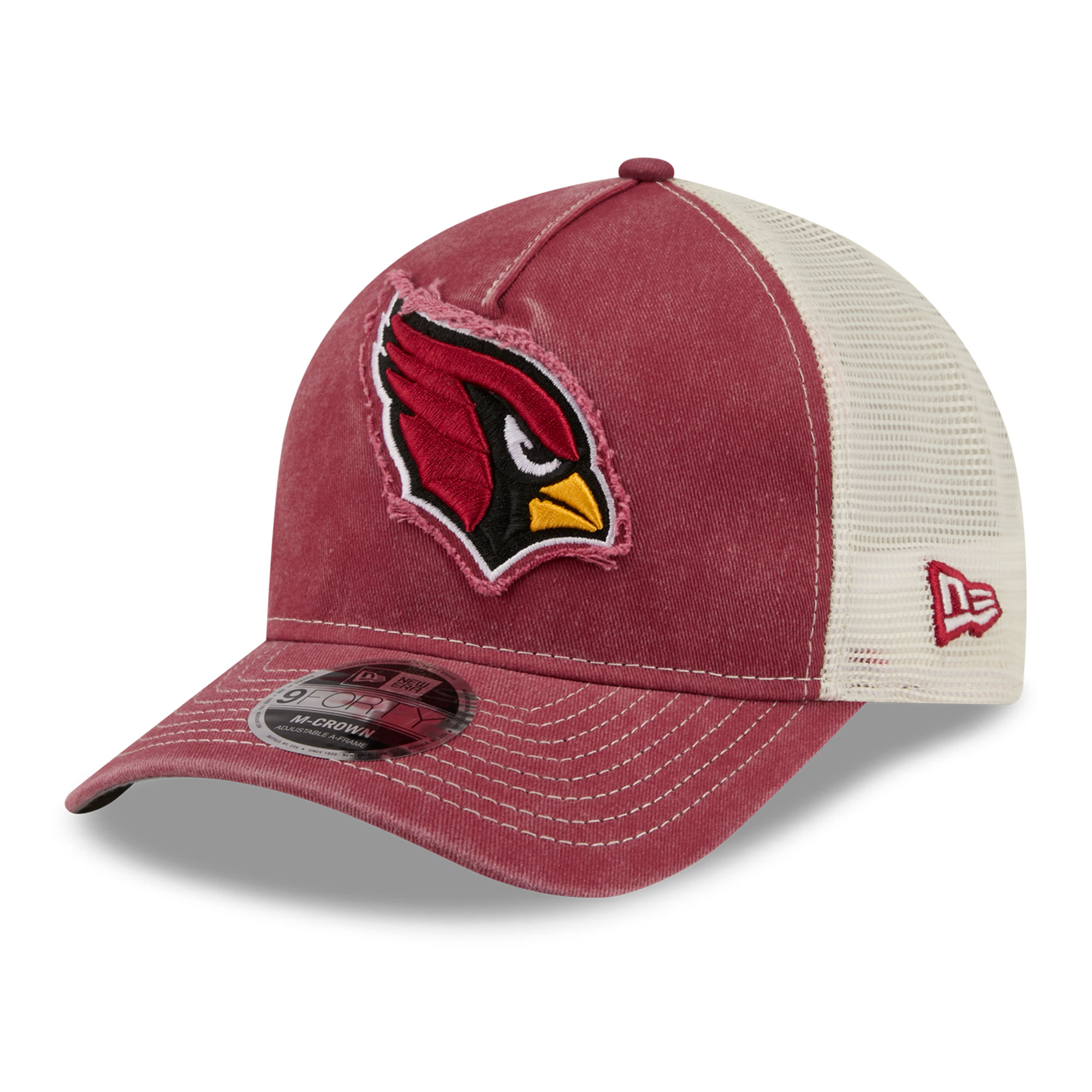 Men's New Era  Red Arizona Cardinals Fan 9FORTY A-Frame Trucker Adjustable Hat