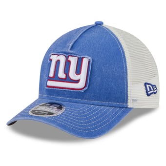 Men's New Era  Royal New York Giants Fan 9FORTY A-Frame Trucker Adjustable Hat