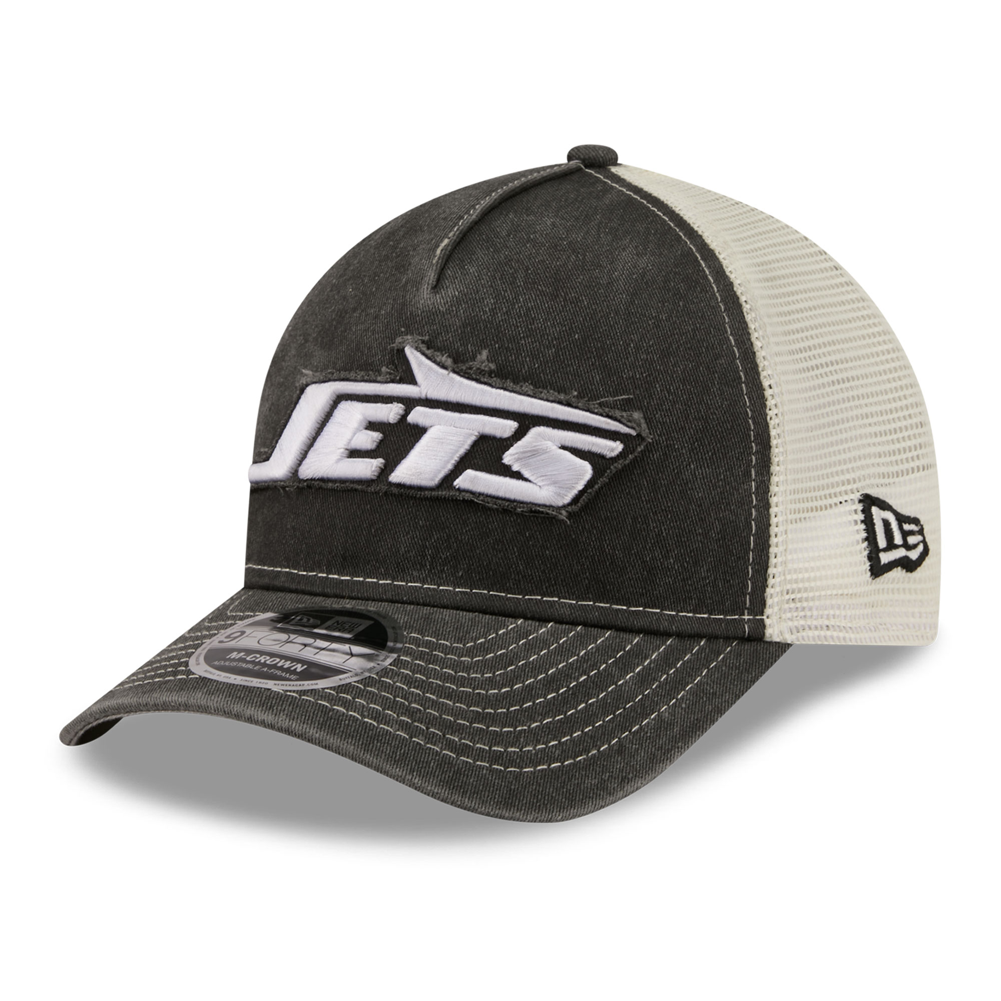 Men's New Era  Green New York Jets Fan 9FORTY A-Frame Trucker Adjustable Hat