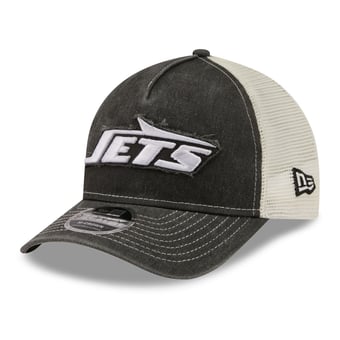 Men's New Era  Green New York Jets Fan 9FORTY A-Frame Trucker Adjustable Hat