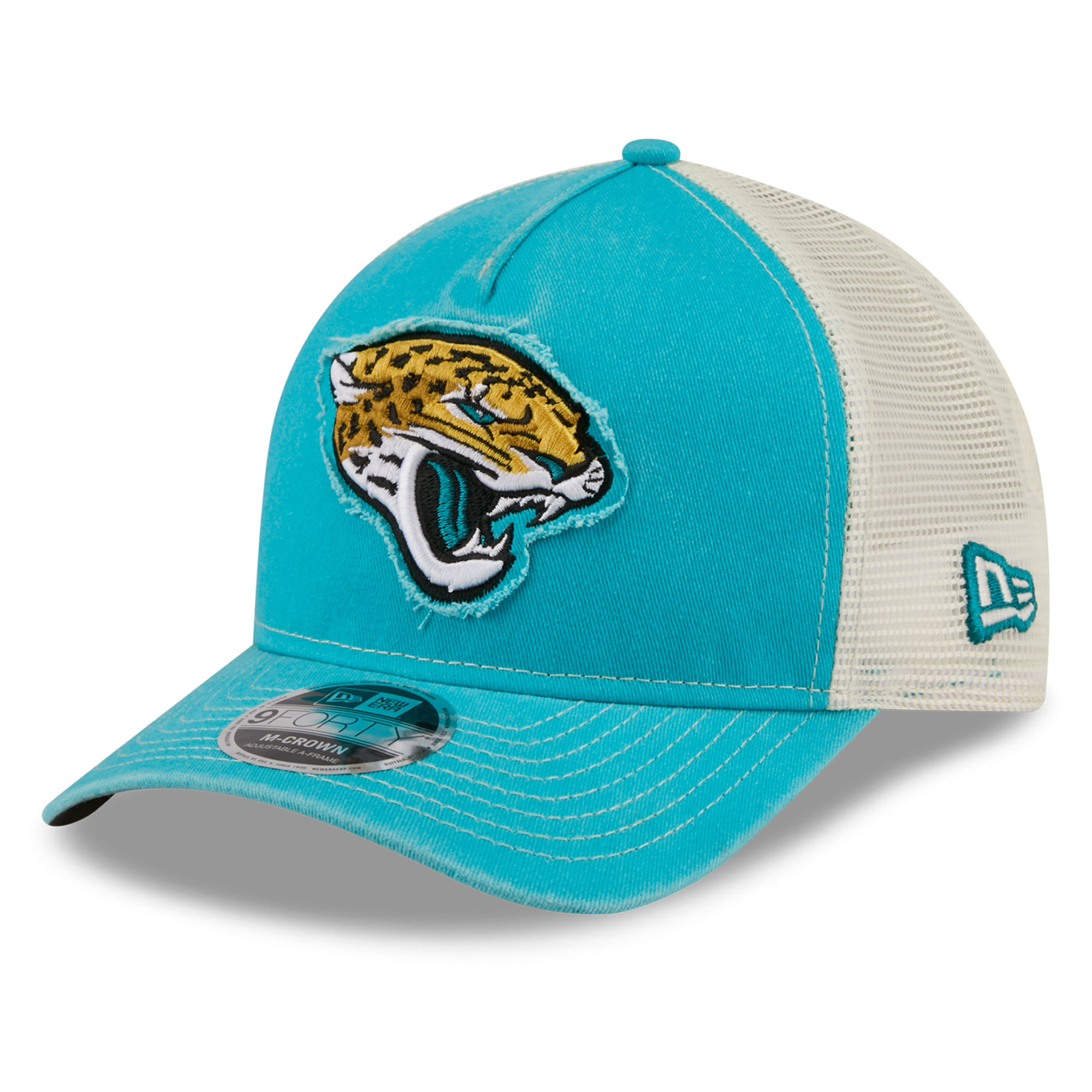 Men's New Era  Teal Jacksonville Jaguars Fan 9FORTY A-Frame Trucker Adjustable Hat