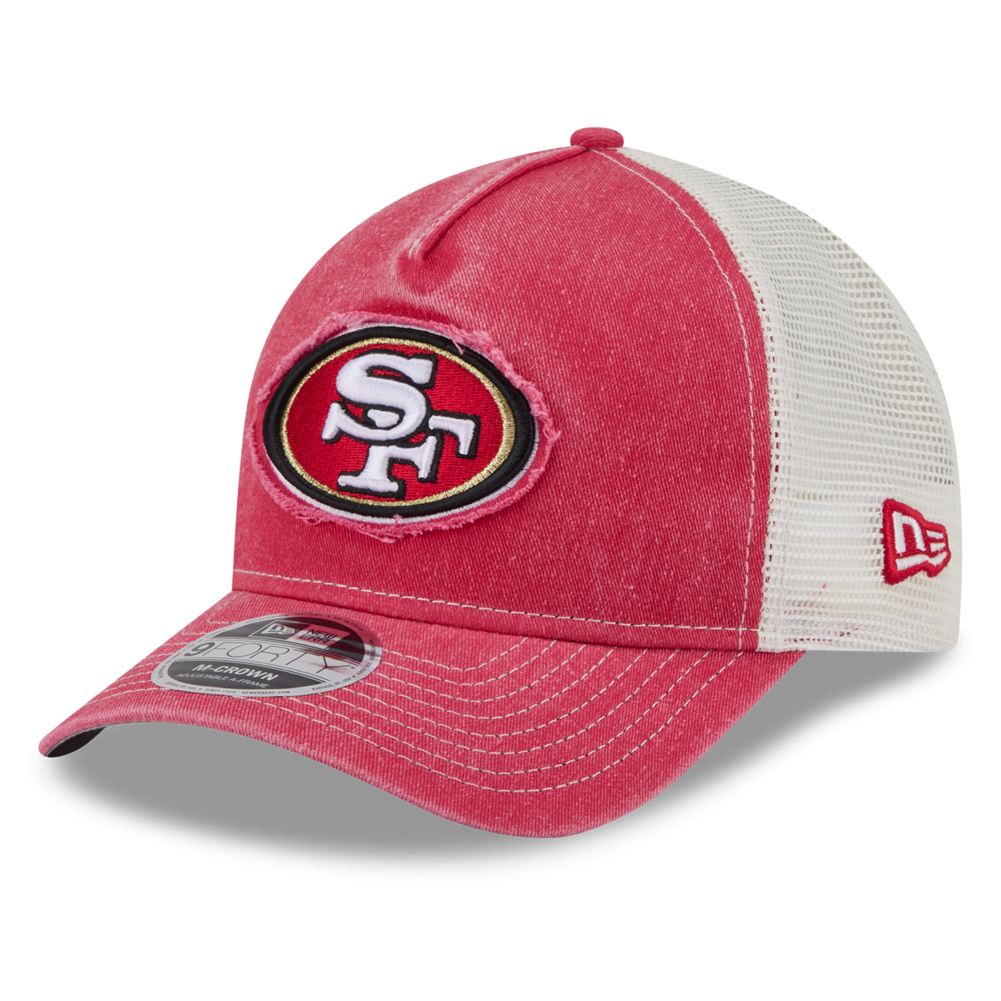Men's New Era  Scarlet San Francisco 49ers Fan 9FORTY A-Frame Trucker Adjustable Hat