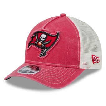 Men's New Era  Red Tampa Bay Buccaneers Fan 9FORTY A-Frame Trucker Adjustable Hat