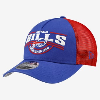 Men's New Era Blue Buffalo Bills 9FORTY A-Frame Adjustable Hat