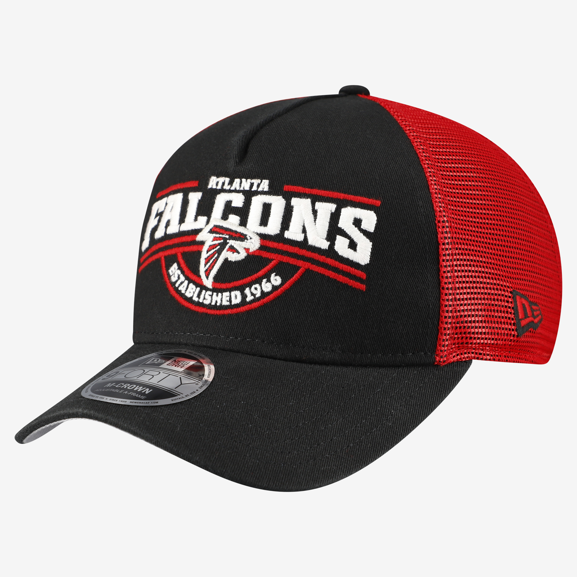 Men's New Era Black Atlanta Falcons 9FORTY A-Frame Adjustable Hat