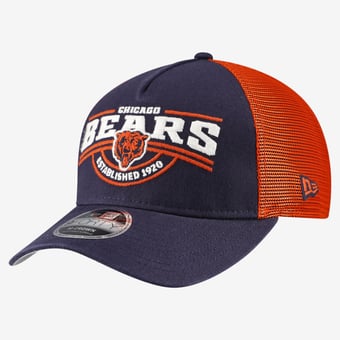 Men's New Era Navy Chicago Bears 9FORTY A-Frame Adjustable Hat