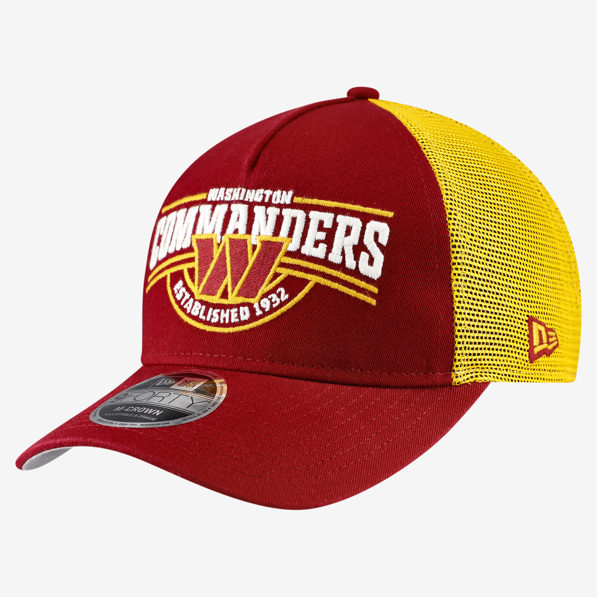 Men's New Era Burgundy Washington Commanders 9FORTY A-Frame Adjustable Hat
