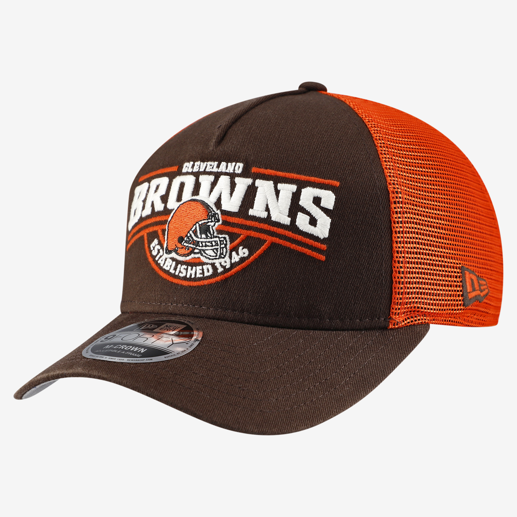 Men's New Era Brown Cleveland Browns 9FORTY A-Frame Adjustable Hat