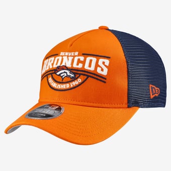 Men's New Era Orange Denver Broncos 9FORTY A-Frame Adjustable Hat