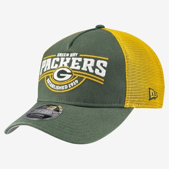 Men's New Era Green Green Bay Packers 9FORTY A-Frame Adjustable Hat