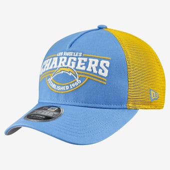 Men's New Era Powder Blue Los Angeles Chargers 9FORTY A-Frame Adjustable Hat