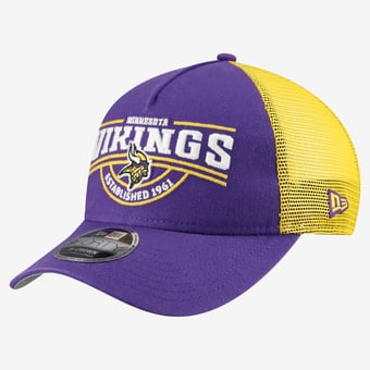 Men's New Era Purple Minnesota Vikings A-Frame 9FORTY Adjustable Hat