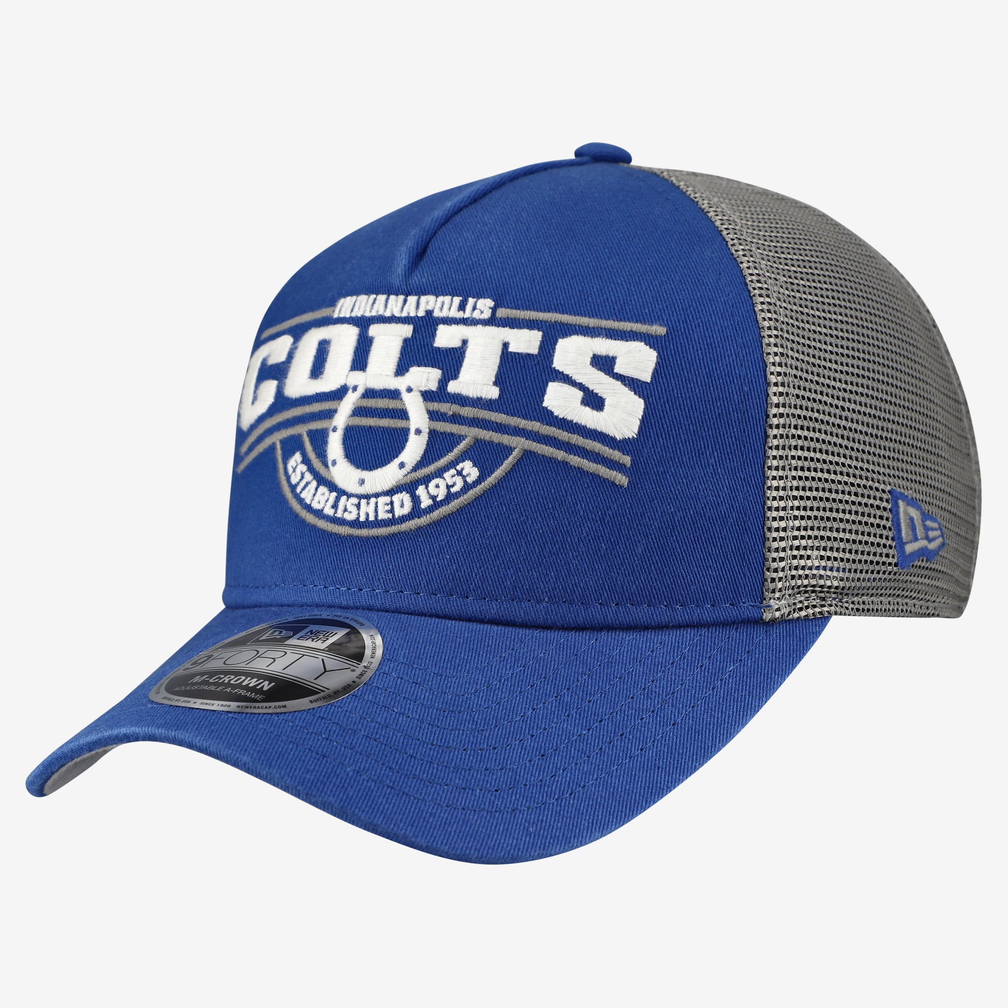 Men's New Era Royal Indianapolis Colts A-Frame 9FORTY Adjustable Hat