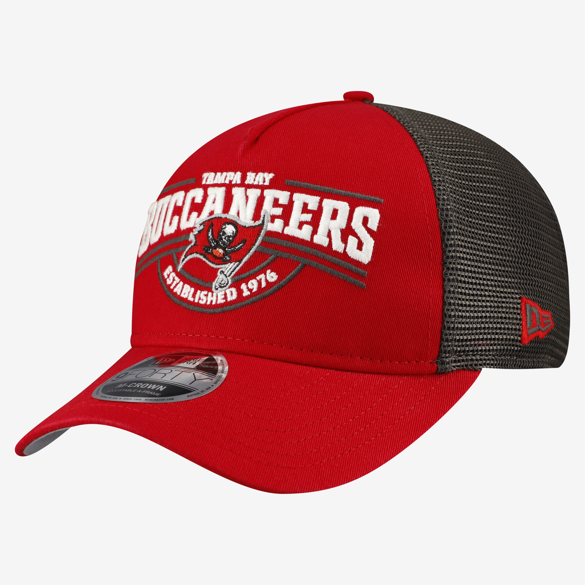 Men's New Era Red Tampa Bay Buccaneers 9FORTY A-Frame Adjustable Hat