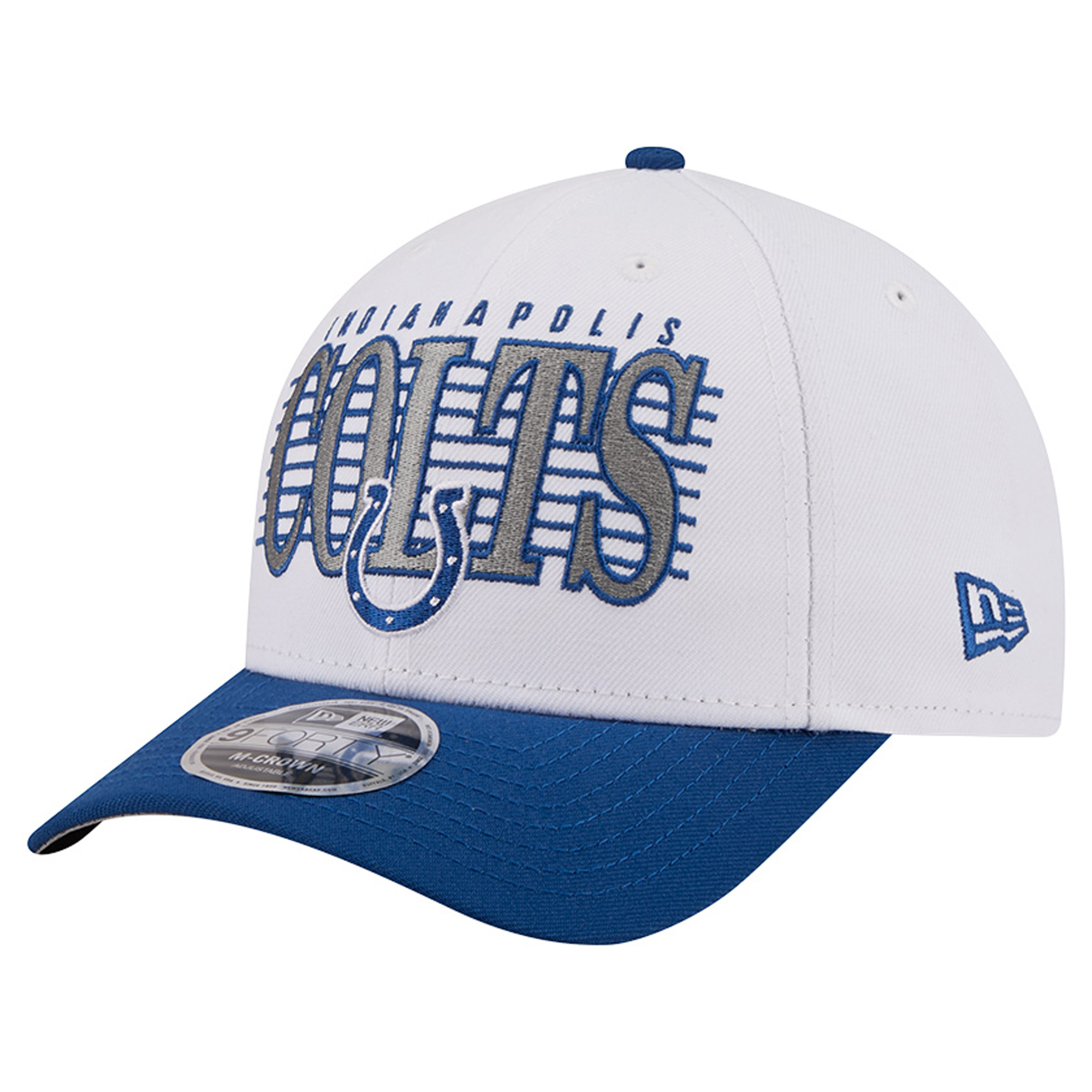 Men's New Era White Indianapolis Colts Loyal 9FORTY M-Crown Adjustable Hat