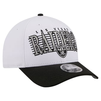 Men's New Era White/Black Las Vegas Raiders Loyal 9FORTY M-Crown Adjustable Hat