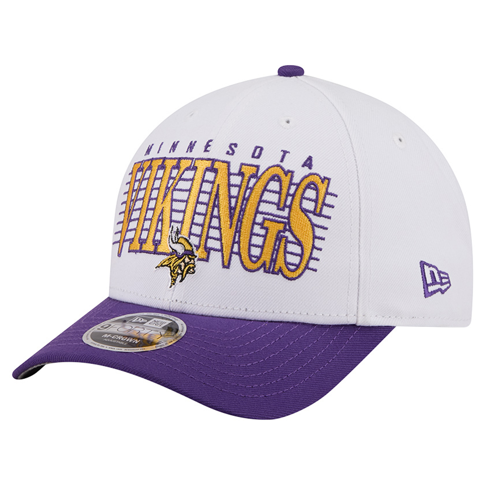 Men's New Era White Minnesota Vikings Loyal 9FORTY M-Crown Adjustable Hat