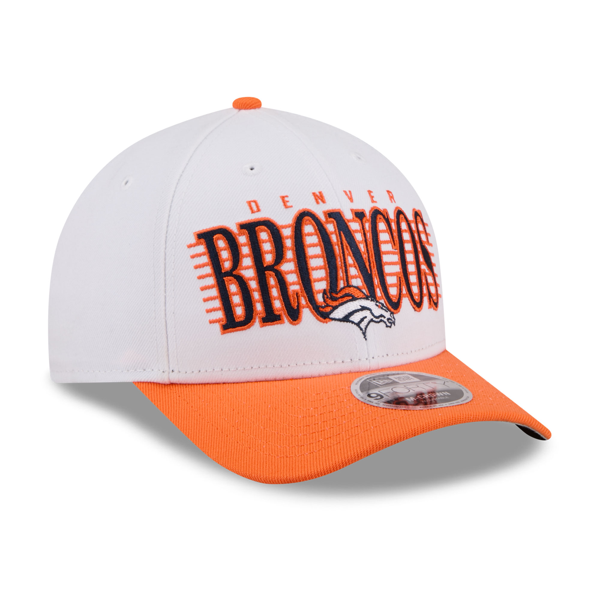 Men's New Era White Denver Broncos Loyal 9FORTY M-Crown Adjustable Hat