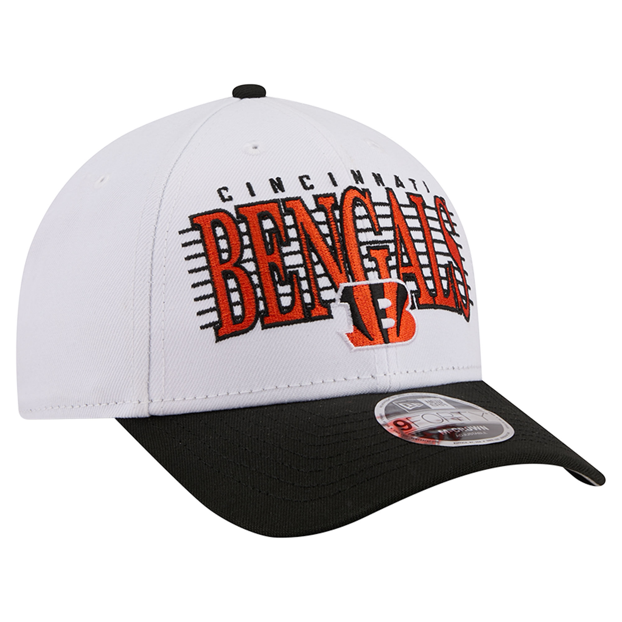 Men's New Era White/Black Cincinnati Bengals Loyal 9FORTY M-Crown Adjustable Hat
