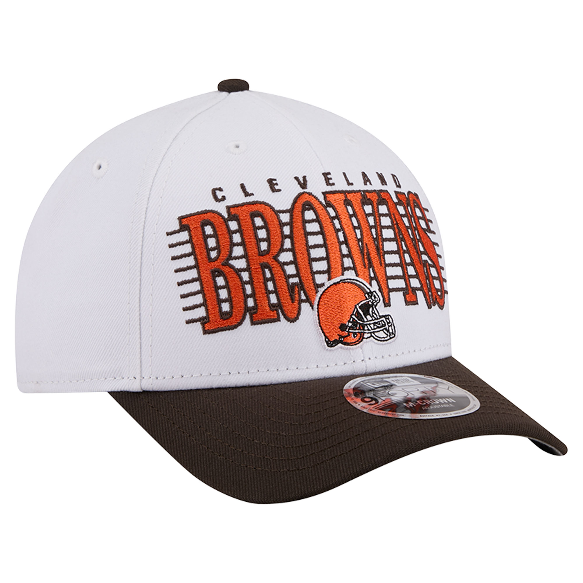 Men's New Era White/Brown Cleveland Browns Loyal 9FORTY M-Crown Adjustable Hat