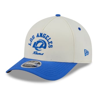 Men's New Era Cream/Royal Los Angeles Rams Arch 9FORTY A-Frame M-Crown Adjustable Hat